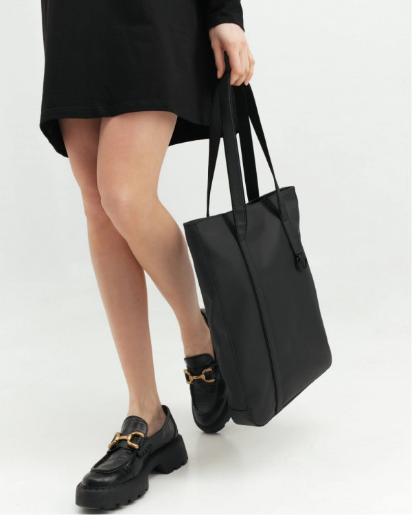"OFFICE BAG" SKÓRA EKOLOGICZNA, CZARNA
