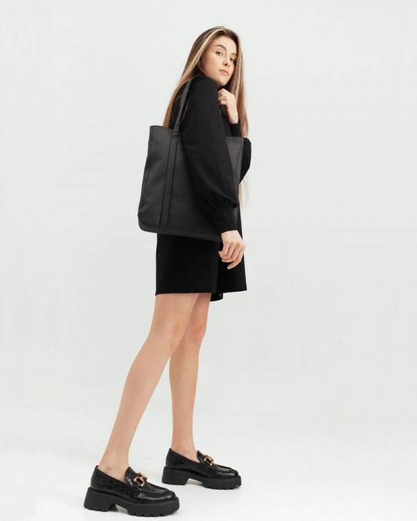 "OFFICE BAG" SKÓRA EKOLOGICZNA, CZARNA