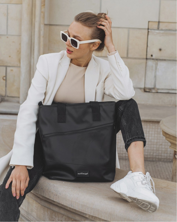 "TRAINING BAG MEDIUM" MATTE,BLACK (32*14*38)