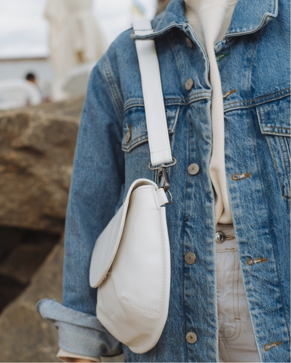 "MOON" ECO LEATHER, WHITE