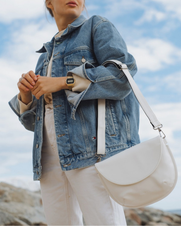 "MOON" ECO LEATHER, WHITE