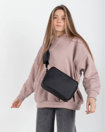 "CROSSBODY BAG" EKOSKÓRA, CZARNA