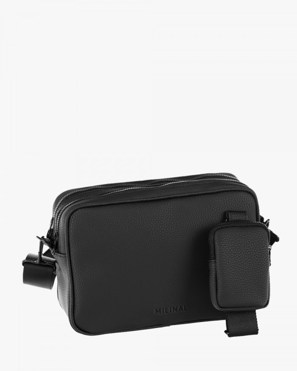 "CROSSBODY BAG" ECO-LEATHER,BLACK