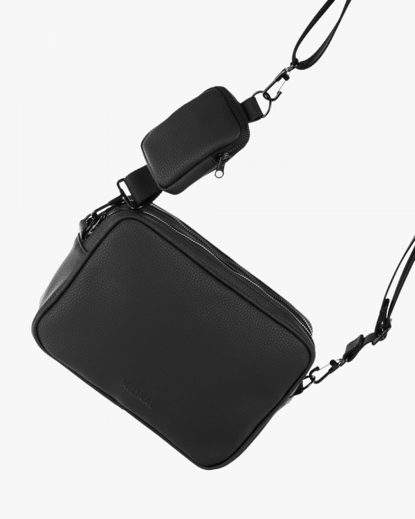 "CROSSBODY BAG" ECO-LEATHER,BLACK