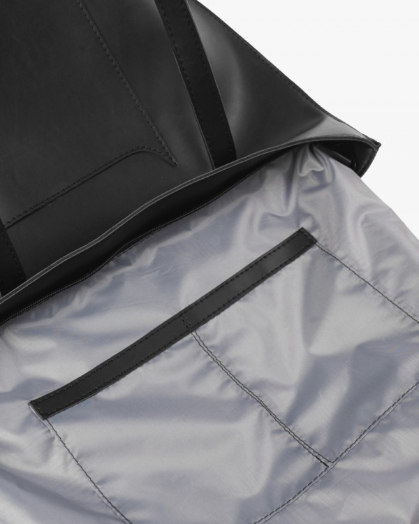 TORBA SHOPPER ECO SKÓRA, CZARNA