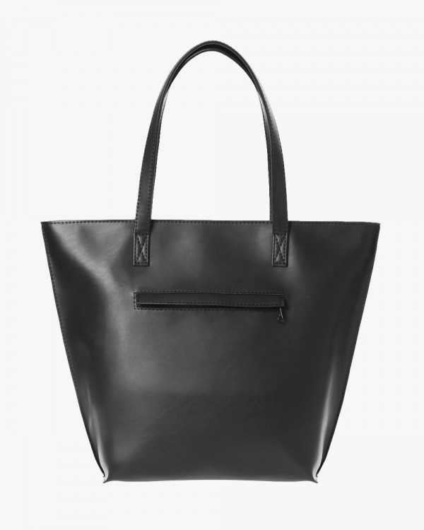 TORBA SHOPPER ECO SKÓRA, CZARNA