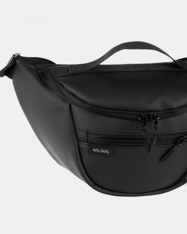 "TECH BAG" SKÓRA EKO, CZARNA