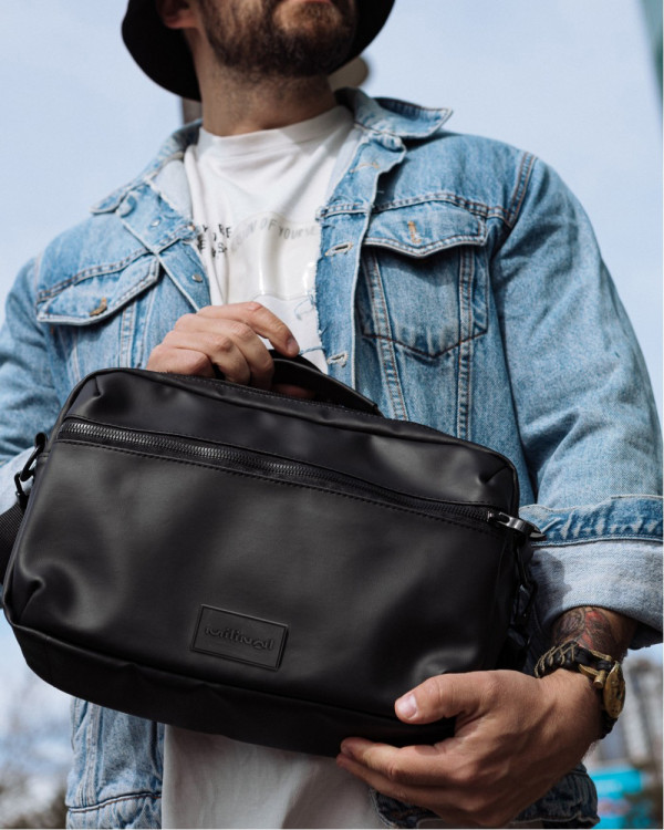 "DAILY BAG" SKÓRA EKO, CZARNA