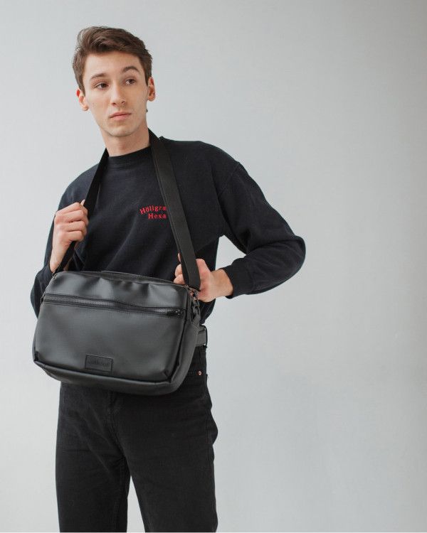 "DAILY BAG" SKÓRA EKO, CZARNA