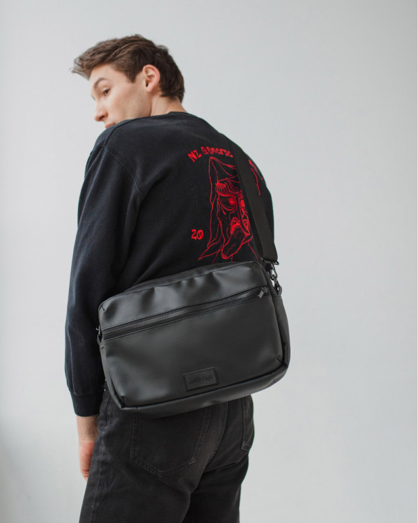 "DAILY BAG" SKÓRA EKO, CZARNA
