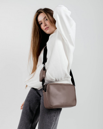 "CROSSBODY BAG" EKOSKÓRA,BEŻ