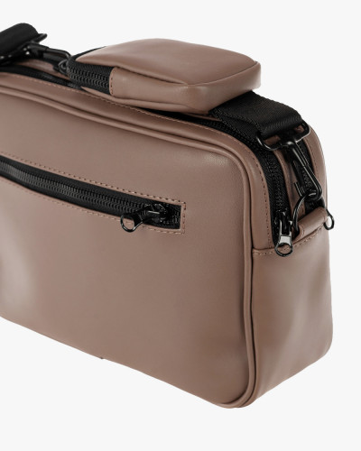 "CROSSBODY BAG" EKOSKÓRA,BEŻ