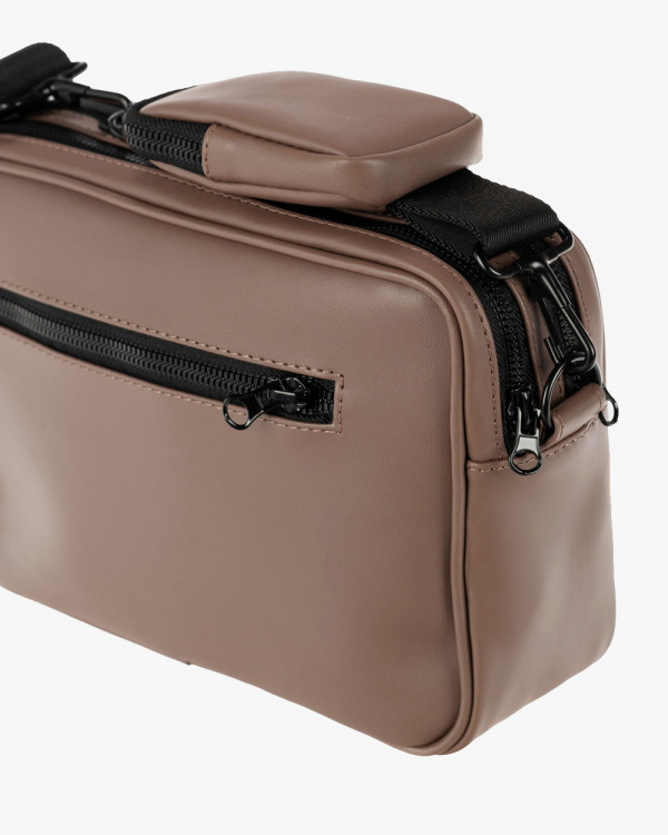 "CROSSBODY BAG" ECO-LEATHER, BEIGE