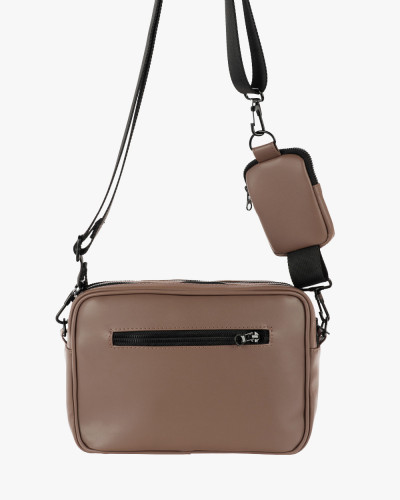 "CROSSBODY BAG" EKOSKÓRA,BEŻ