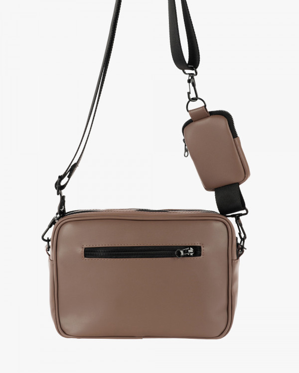 "CROSSBODY BAG" ECO-LEATHER, BEIGE