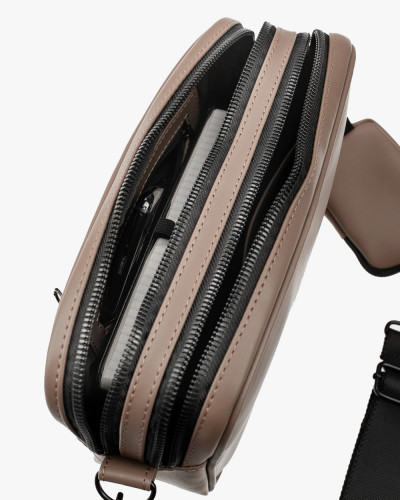"CROSSBODY BAG" EKOSKÓRA,BEŻ