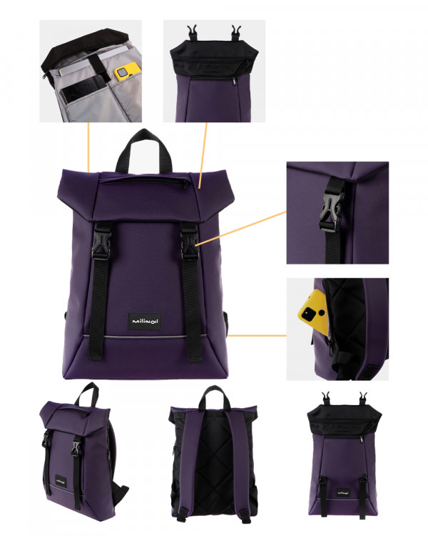 "SHUTTLE ROLL MINI" MATOWY FIOLET