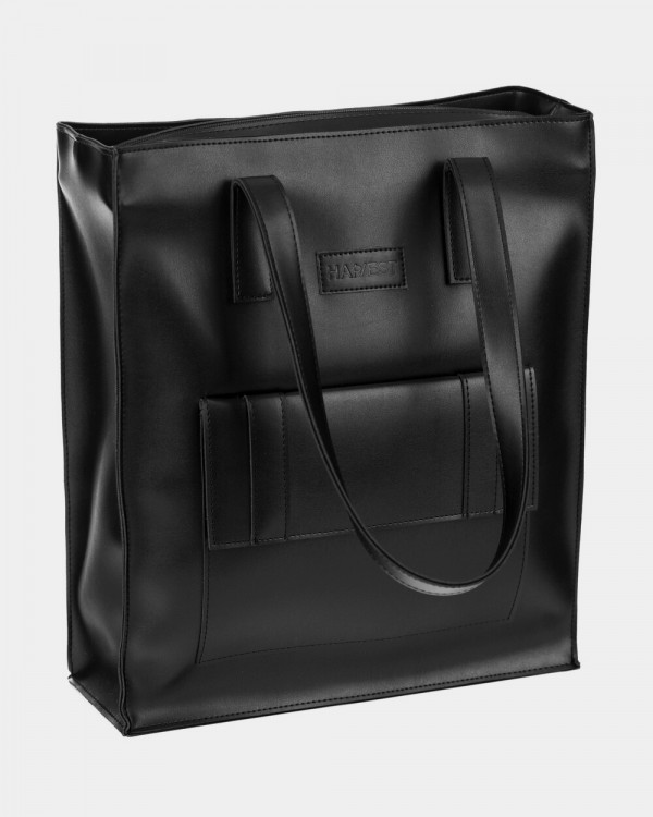 "OFFICE BAG LARGE" BŁYSZCZĄCA, CZARNA