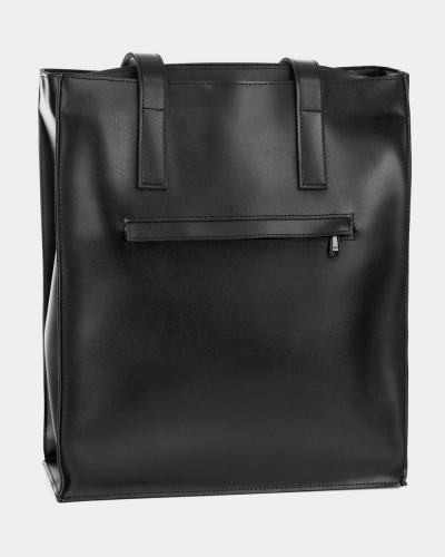 "OFFICE BAG LARGE" BŁYSZCZĄCA, CZARNA
