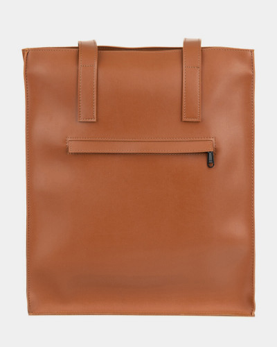 "OFFICE BAG LARGE" SKÓRA EKOLOGICZNA, KARMEL
