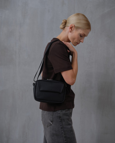 "JET" ECO LEATHER, BLACK