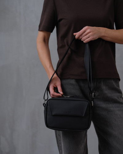 "JET" ECO LEATHER, BLACK