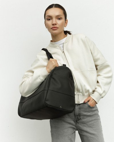 „BAREL BAG” SKÓRA EKOLOGICZNA, CZARNA