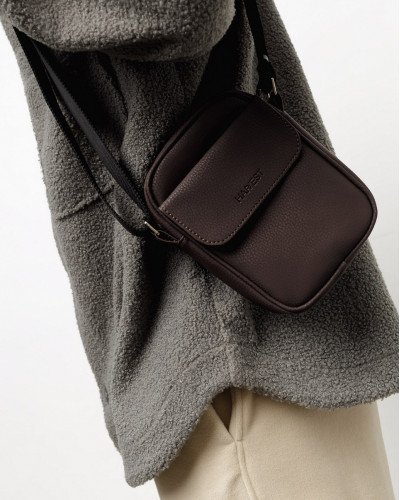 MESSENGER "KLARK" ECO-LEATHER, BROWN