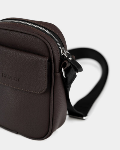 MESSENGER "KLARK" ECO-LEATHER, BROWN