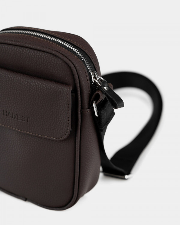 MESSENGER "KLARK" ECO-LEATHER, BROWN