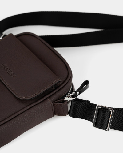 MESSENGER "KLARK" ECO-LEATHER, BROWN