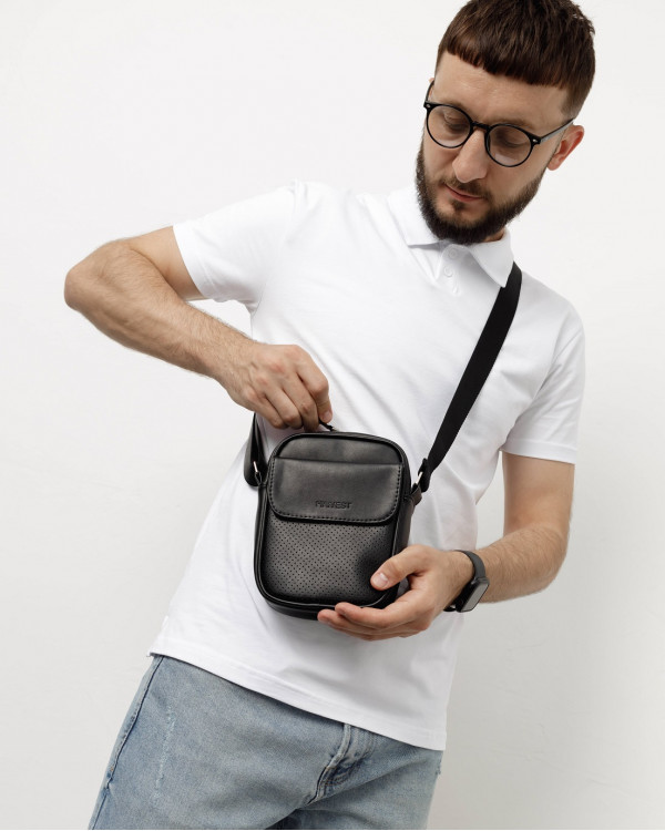 MESSENGER "KLARK" PERFORATED, BLACK