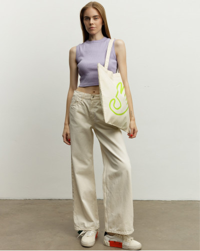 SHOPPER "COUNTRY BAG" MILK, MAX PRINT