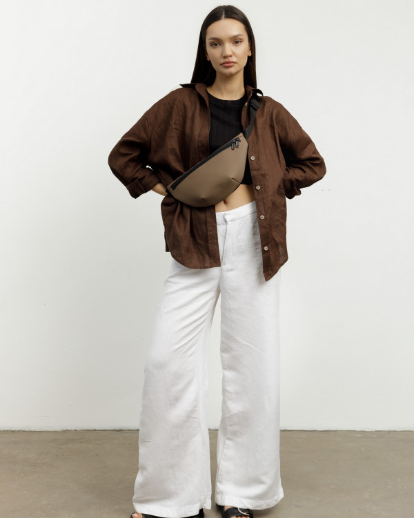 "MINIMALISTIC BAG" ECOLEATHER, BEIGE