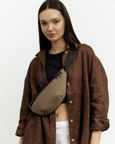 "MINIMALISTIC BAG" ECOLEATHER, BEIGE