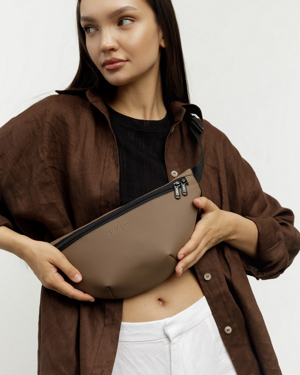 "MINIMALISTIC BAG" ECOLEATHER, BEIGE