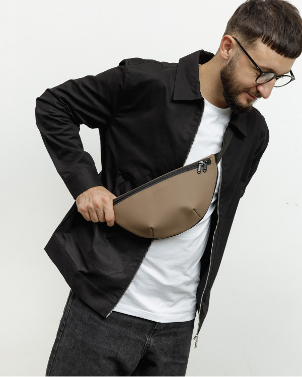 "MINIMALISTIC BAG" ECOLEATHER, BEIGE