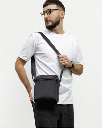 MESSENGER “DOPP 01” POLYESTER, BLACK