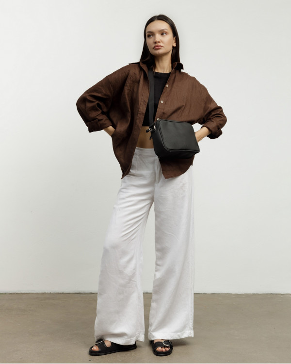 "CROSSBODY BAG" ÖKO-LEDER,SCHWARZ