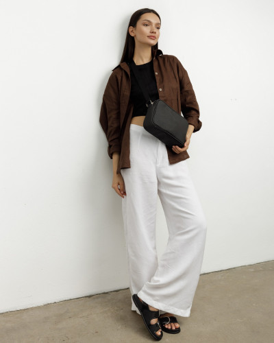 "CROSSBODY BAG" ÖKO-LEDER,SCHWARZ