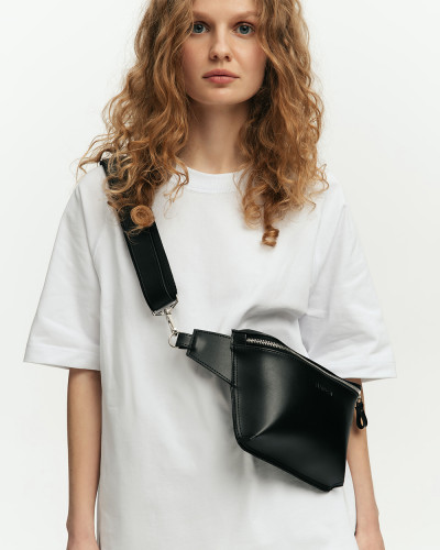 “VINTAGE BAG” ECO LEATHER, BLACK