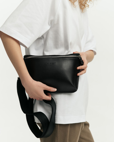 “VINTAGE BAG” ECO LEATHER, BLACK