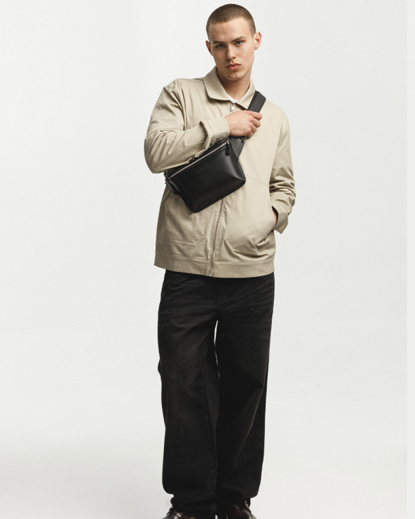 “VINTAGE BAG” ECO LEATHER, BLACK