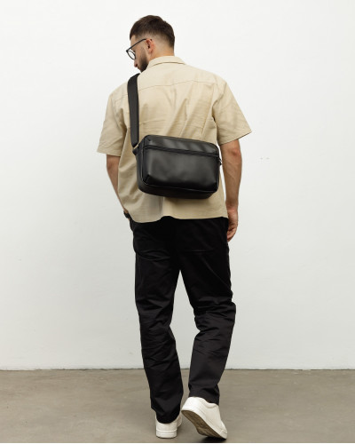 TORBA „DAILY BAG 01” EKOSKÓRA, CZARNA