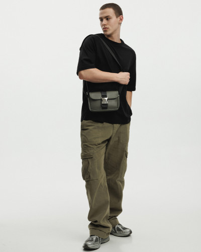 "CLASSIC BAG" SKÓRA EKOLOGICZNA, KHAKI