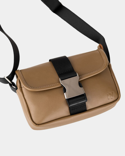 "CLASSIC BAG" SKÓRA EKOLOGICZNA, BRĄZOWA
