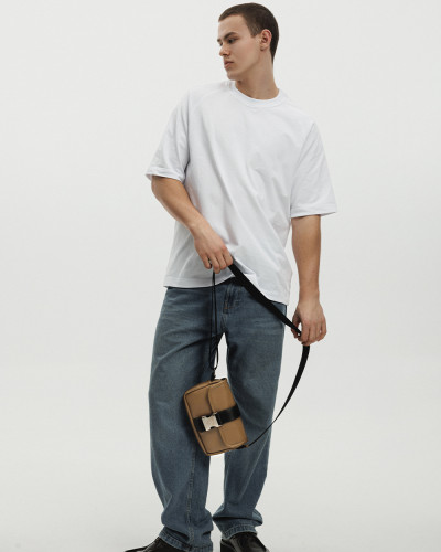 "CLASSIC BAG" SKÓRA EKOLOGICZNA, BRĄZOWA