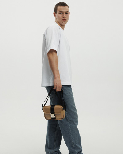 "CLASSIC BAG" SKÓRA EKOLOGICZNA, BRĄZOWA