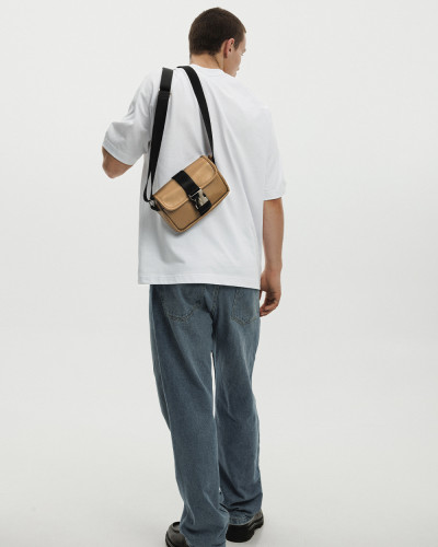 "CLASSIC BAG" SKÓRA EKOLOGICZNA, BRĄZOWA