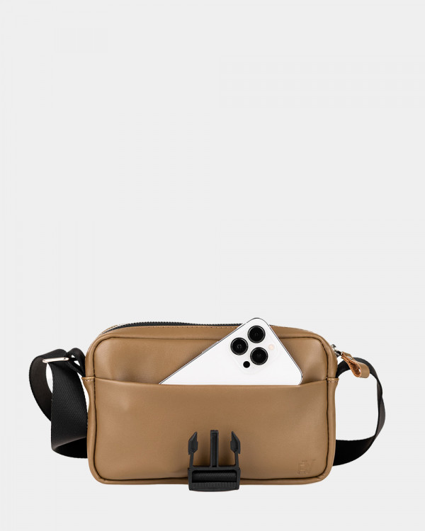 "CLASSIC BAG" SKÓRA EKOLOGICZNA, BRĄZOWA